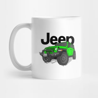 Green Jeep Wrangler Rubicon Mug